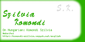 szilvia komondi business card